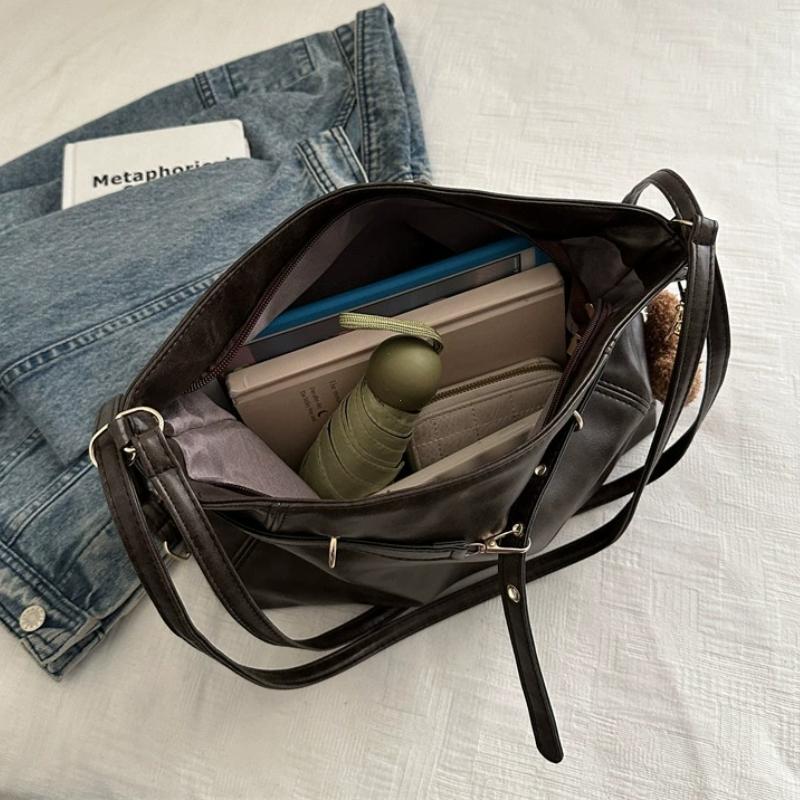 Retro Large Capacity Women's Tote Bag able Casual Double Shoulder Backpack for Autumn Winter Arrival Trendy Handbags