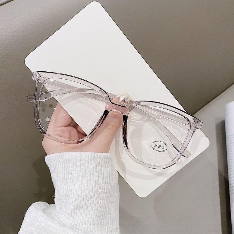 

2 шт. анти-синий свет черная оправа очки унисекс оптические очки студенческие литературные очки Mint серый