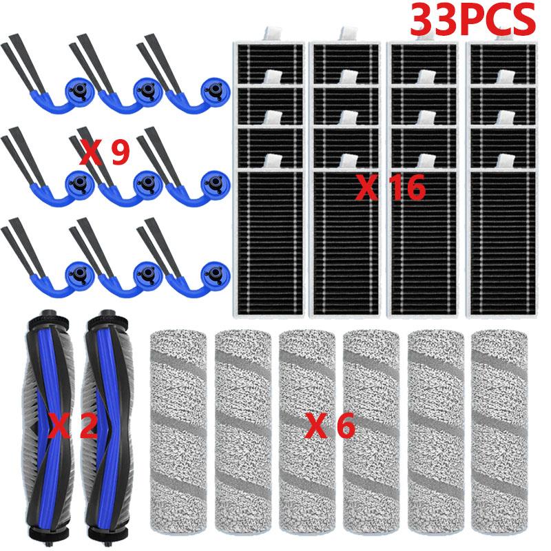 Compatible For ECOVACS DEEBOOT X11 OMNICYCLONE / X11 PRO OMNI Spare Parts Accessories Main Side Brush HEPA Filter Roller Mop