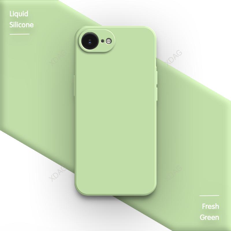 Coque Étui pour Apple iPhone 16E 16 Pro Max Plus 5G Silicone Uni Basique Classique Bord Droit Housse Arrière Funda Accessoires