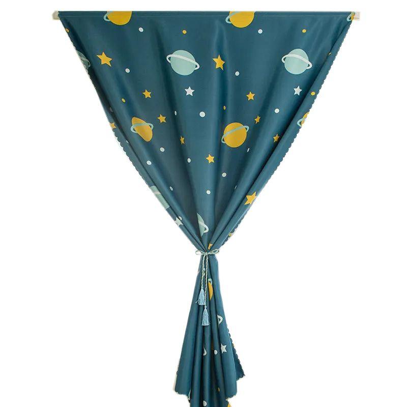 Velcro Curtain Window Self Adhesive Home Bedroom Decor Shading Drapes Blackout