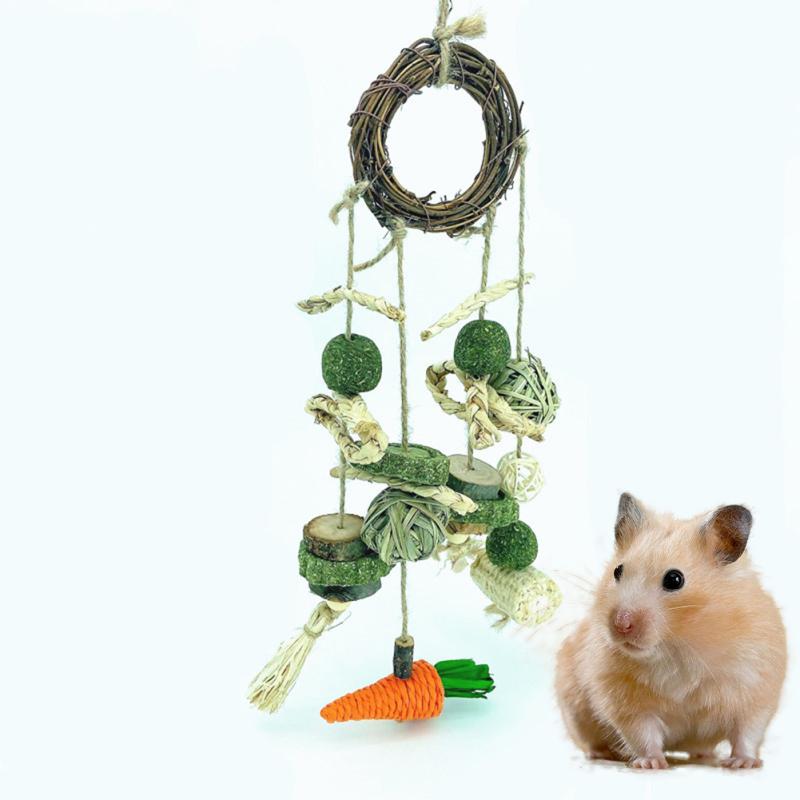 

Подвесные жевательные игрушки для домашних животных, клетка для закусок, игрушки для скуки, клетка, аксессуары для кроликов, шиншилл, попугаев