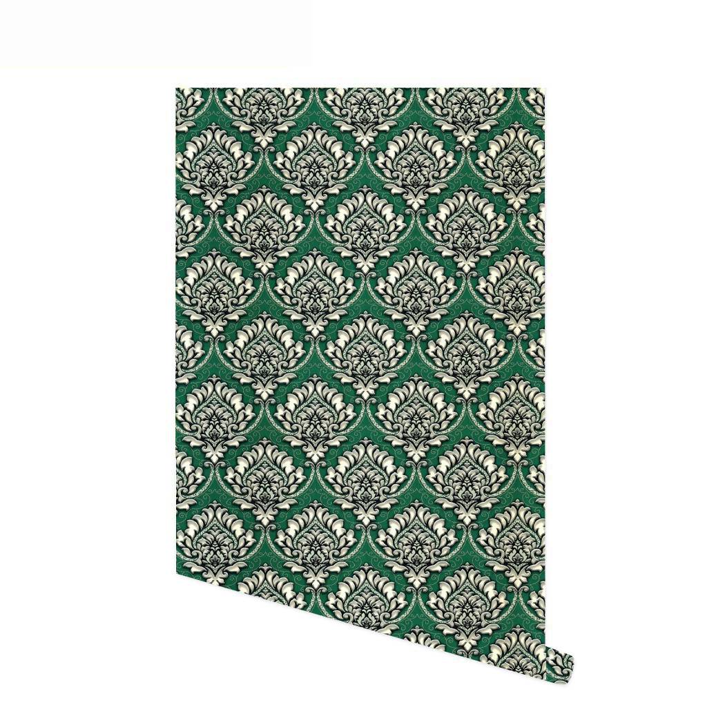 

Самоклеящаяся съемная контактная бумага «Красные дамаски», самоклеящиеся обои, водонепроницаемая текстурированная виниловая пленка, настенные покрытия 1mx45cm