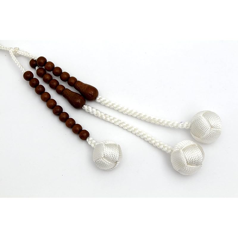 Soka Gakkai rosary mahogany for men natural wood Innocence Eight leaf crest Luxury Odamaki Brahma