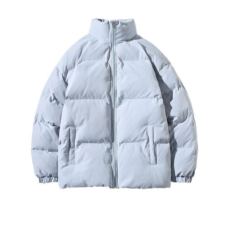 Cotton Clothes Men's Winter Men's Clothing Korean Version Stand-up Collar Thickened Cotton Clothes Jacket Casual Solid Color Men's Bread Clothes