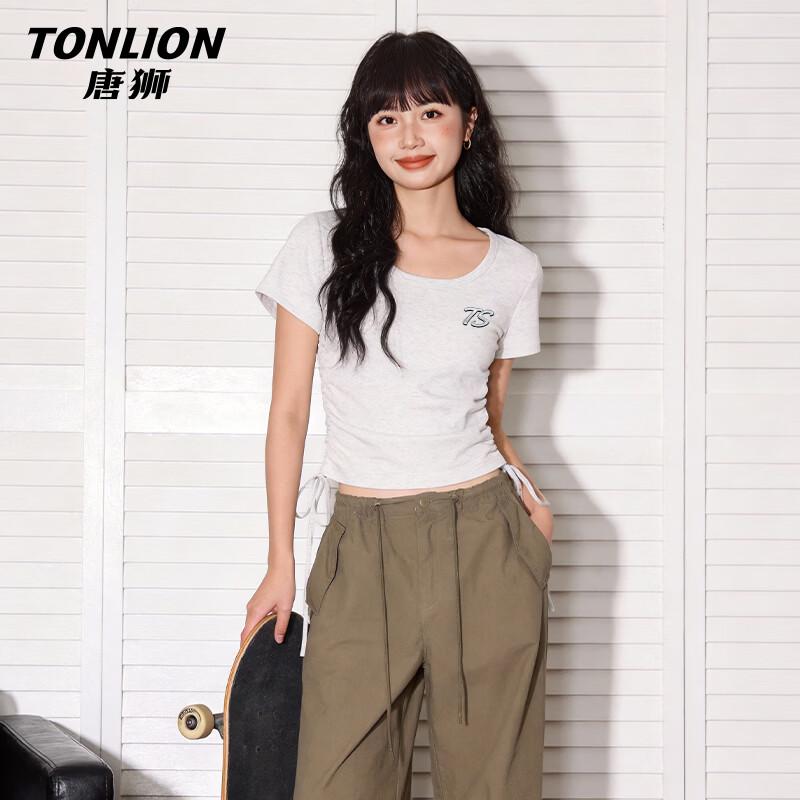 TonLion Women s U-Neck Short Sleeve T-Shirt M