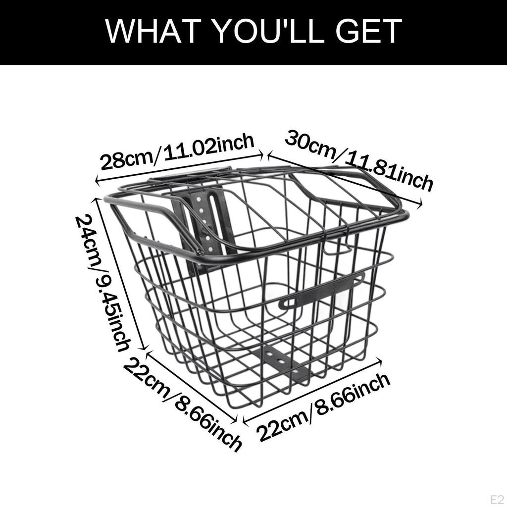 Front Electric Bikes Basket Universal Decoration Metal Bicycle Storage Cargo Rack for Outings