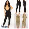 2026 Spring Summer Women's Elastic High-Waist Tie Waist Casual Long Pants, Solid Color Pencil Pants with Bow Trousers