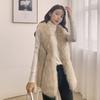 Herbst und Winter neue große Wassertropfen Imitation Fuchsfell Weste Damen mittellange und lange integrierte Pelzweste