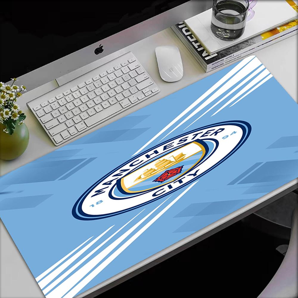 Manchester City Thema Mauspads, Rutschfeste Gummiunterseite, Multifunktionales Büro- & Heimdekor, Perfekt für die Personalisierung des Arbeitsplatzes.