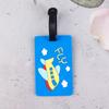 Popular Eco-friendly PVC Cartoon Luggage Tag for Suitcases and Boarding Passes