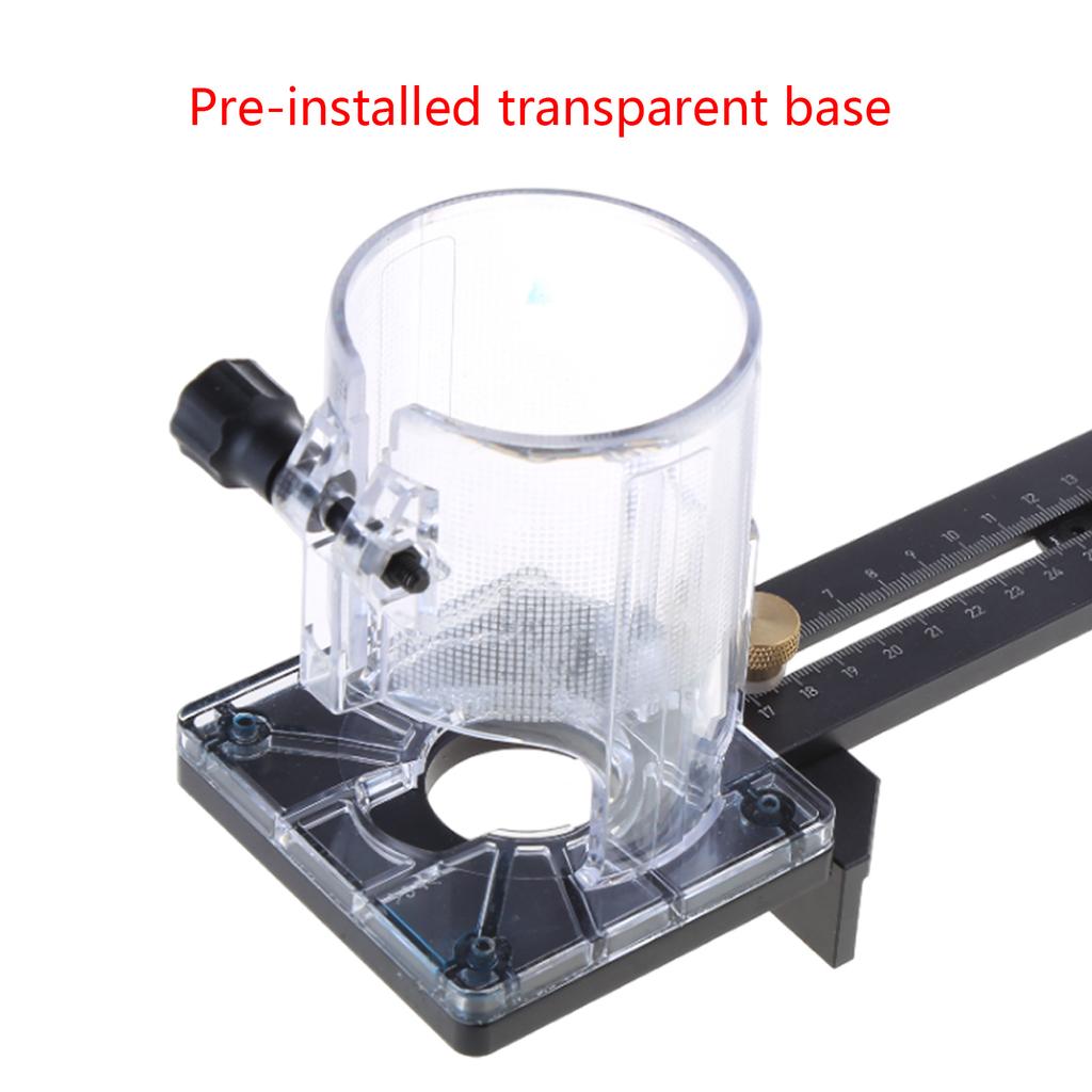 Portable Circle Cutting Jig for Electric Trimming Machine Wood Router Milling Circle Slotting Base DIY Tools with Scale