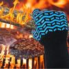 Heat-Resistant Silicone Oven Gloves - Non-Slip Cotton Anti-Scald Baking Mitts