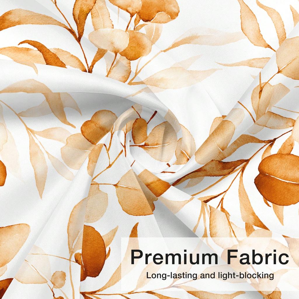 Autumn Leaves Shower Curtain: Embrace the Warm Brown Design, Soft Fabric, and Nature Vibes for Your Cozy Bathroom
