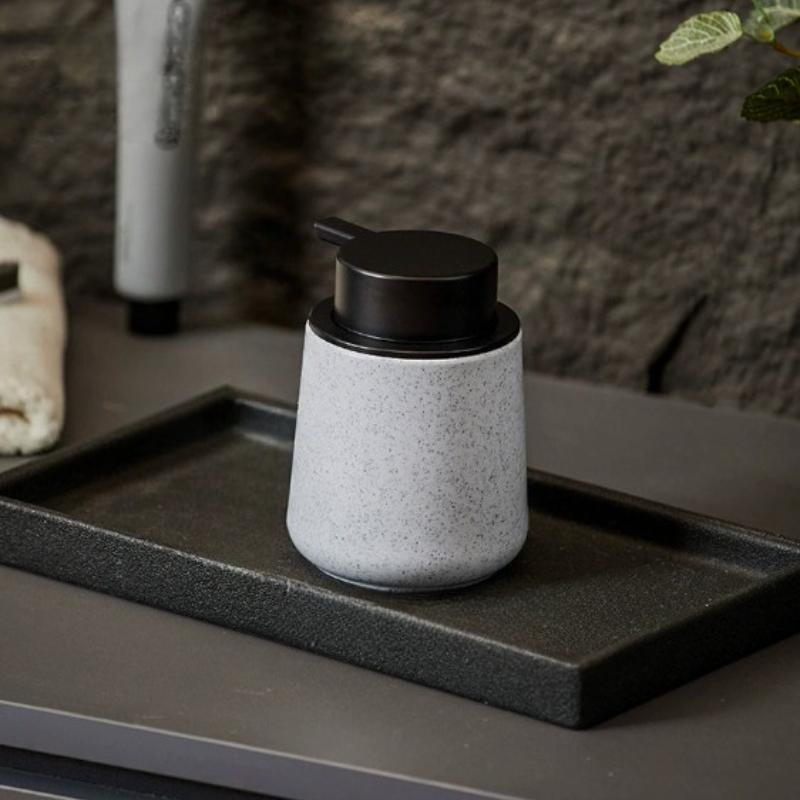 

Walnut Wood Grain Hand Soap Foaming Bottle Shampoo Dispenser Pressure Type Foam Bottle Kitchen Accessories Bathroom Decoration білий