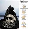 1pc Skull Flowers Lightweight Flannel Blanket, Comfortable and Warm Blanket, for Office and Camping Sofa Bed, Livingroom113