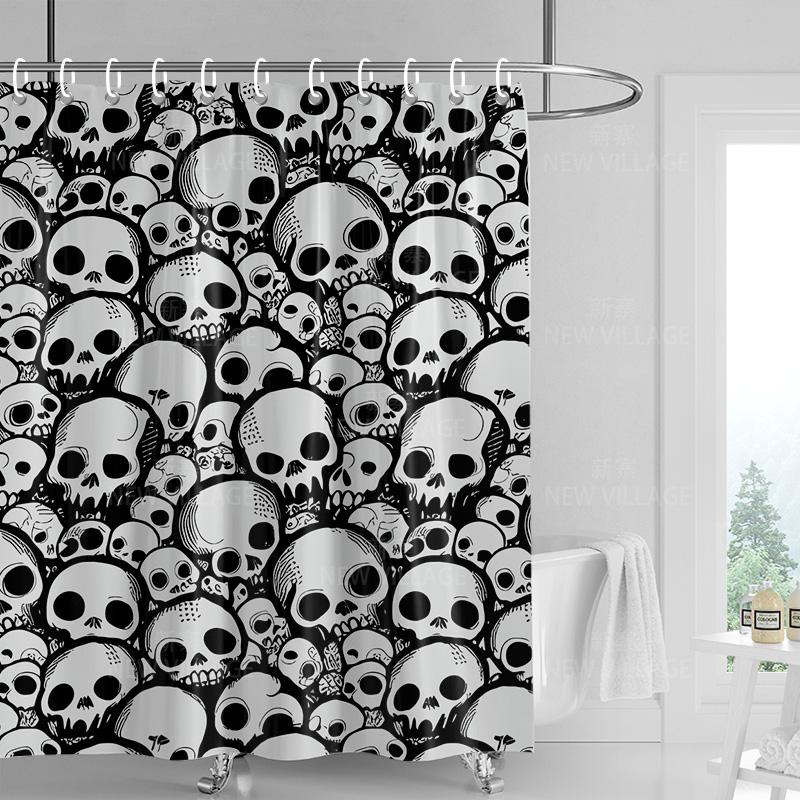 Home shower curtains bathroom Decora waterproof fabric non-slip bathmat water absorption curtain Modern nordic geometric boho
