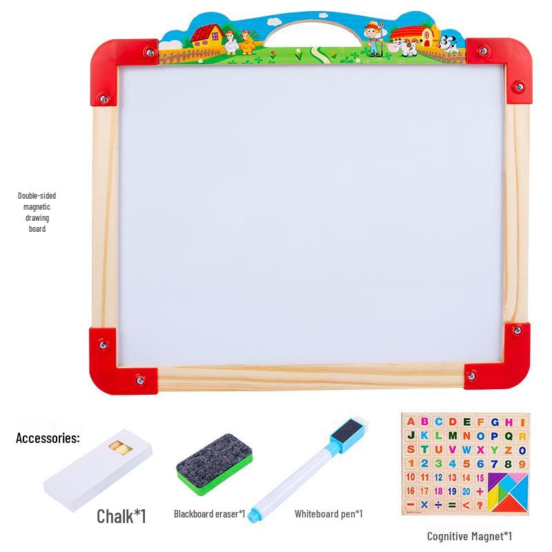 Magnetický dřevěný stojanová tabule pro děti - Skládací umělecká a psací tabule