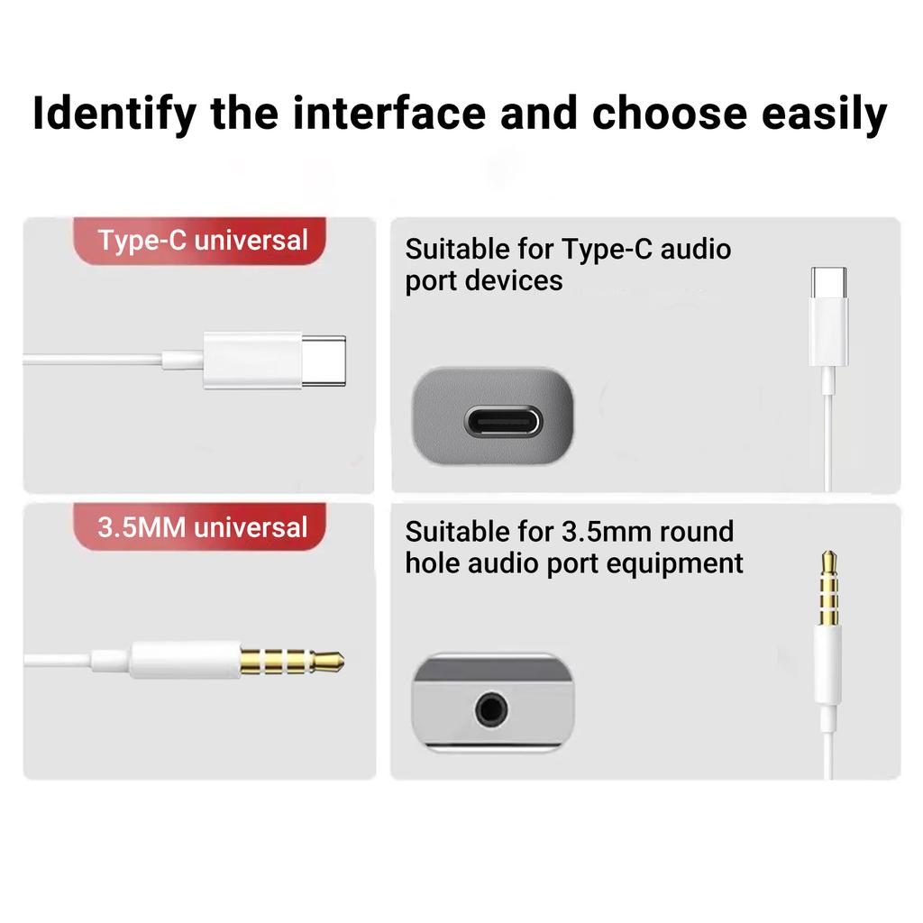 Wired Open Ear Headphones Earclip Air Conduction Music Earbuds Gaming Headset Earphones with Lavalier Microphone 3.5mm/Type-C