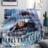 1Pc Final Fantasy Print Flannel Blanket, High Quality Comfortable for All Seasons, Home Decor, Warmth and Comfort, Perfect for Gifts