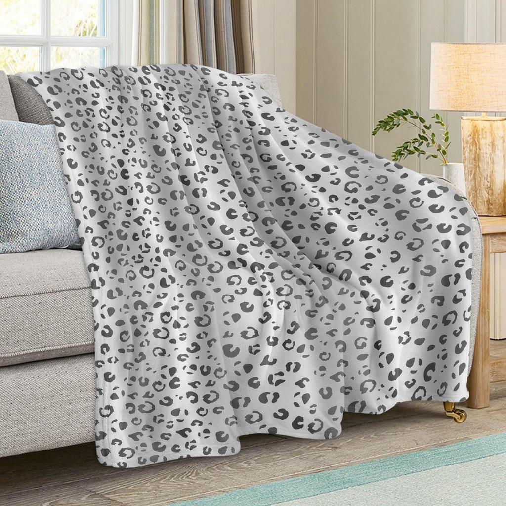 Leopard Print Flannel Blanket Digital Print Blanket Student Blanket Sofa Blanket