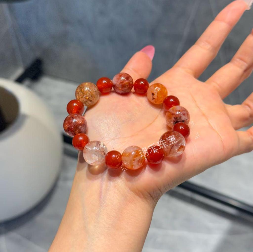 Xihuo Red & Yellow Tiger Eye Crystal Bracelet - Perfect Gift for Girlfriend or Best Friend