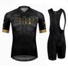 Men's Short-sleeved Overalls Shorts Cycling Suit Sweat-absorbing and Quick-drying