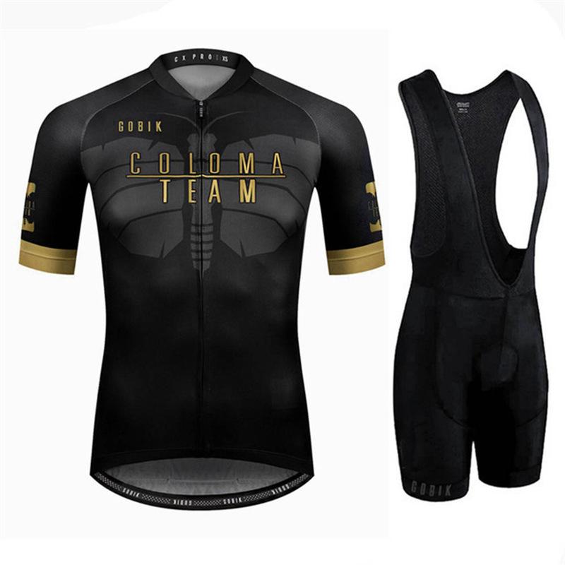 Men's Short-sleeved Overalls Shorts Cycling Suit Sweat-absorbing and Quick-drying