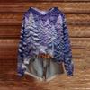 Ladies' Fashionable Printing Casual Hooded Long Sleeved Sweatshirt