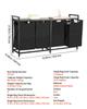 VEVOR 4 Section Laundry Sorter, Large Laundry Hamper with Metal Frame and Wooden Tabletop