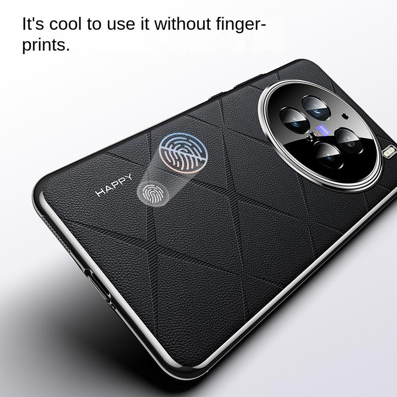 For VIVO X200 Pro Case Luxury Vegan Leather Lens Protective Back Cover Case For VIVO X200Pro Mini X 200 Full Cover Phone Shell