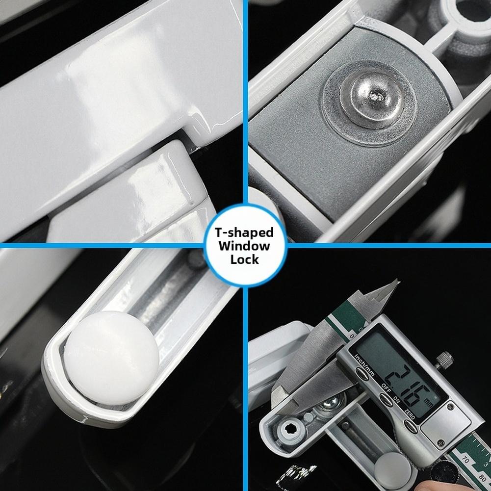 Casement Window Security T Lock Latch Made with Aluminum Alloy for PVC For WINDOWS Offering Dependable Protection