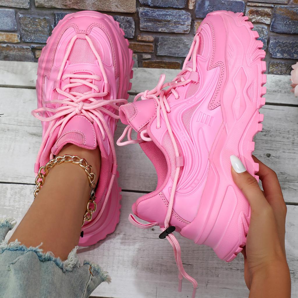 Chunky Sneakers Fashion Running Sports Shoes Women Platform Shoes Men Breathable Casual Sneakers Thick Sole Outdoor Footwear