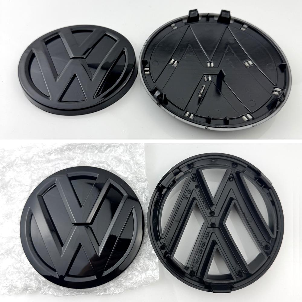 Für VW Golf 6 MK6 5K0853601C 5K0853630 Volkswagen 135mm Auto Frontgrill Emblem und 110mm Heckklappen Emblem Deckel Logo Zubehör Nh8