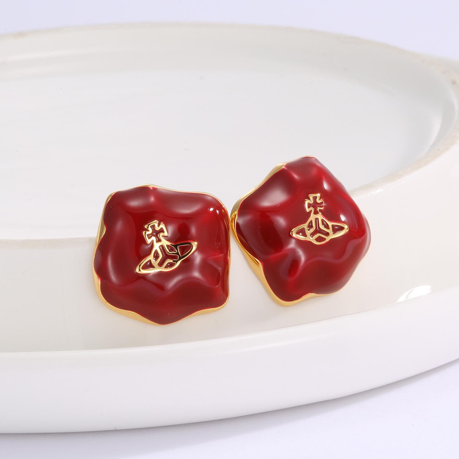 

Серьги Ankola красные, серебряные, 925 пробы, женские, 2025 года, новые, популярные, легкие, роскошные, высокого класса, осенне-зимние, ретро, красные серьги