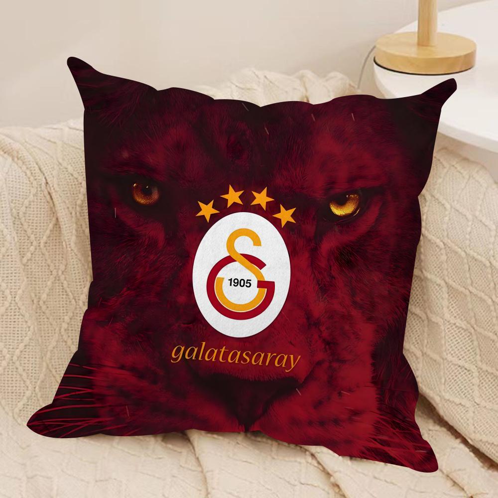 Klubové logo G-GalatasarayS Povlak na polštář Měkká plyšová látka Oboustranně potištěný potah na polštář na pohovku pro všechna roční období Dekorace do domácnosti Dárek