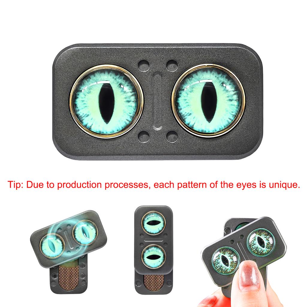 Owl Papa Coin EDC Mechanical Metal Slider Fingertip Push Card Decompression Desktop Toy