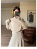 Elegant Autumn/Winter Knit Top & Long Skirt Set - Women's Fashion Two-Piece
