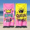 2 Stück passende Strandtücher für die königliche Familie: König, Königin, Prinz & Prinzessin Sommer Stranddecken