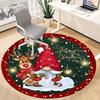 1pc Christmas Santa Chair Carpet for Office, Round Non Slip Durable Large Size Office Carpet, Suitable for Office
