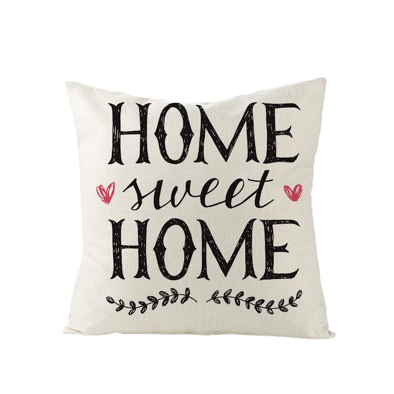 Polyester Pillowcase Valentine's Day Letter Print Sofa Pillowcase Home Ins Nordic Style