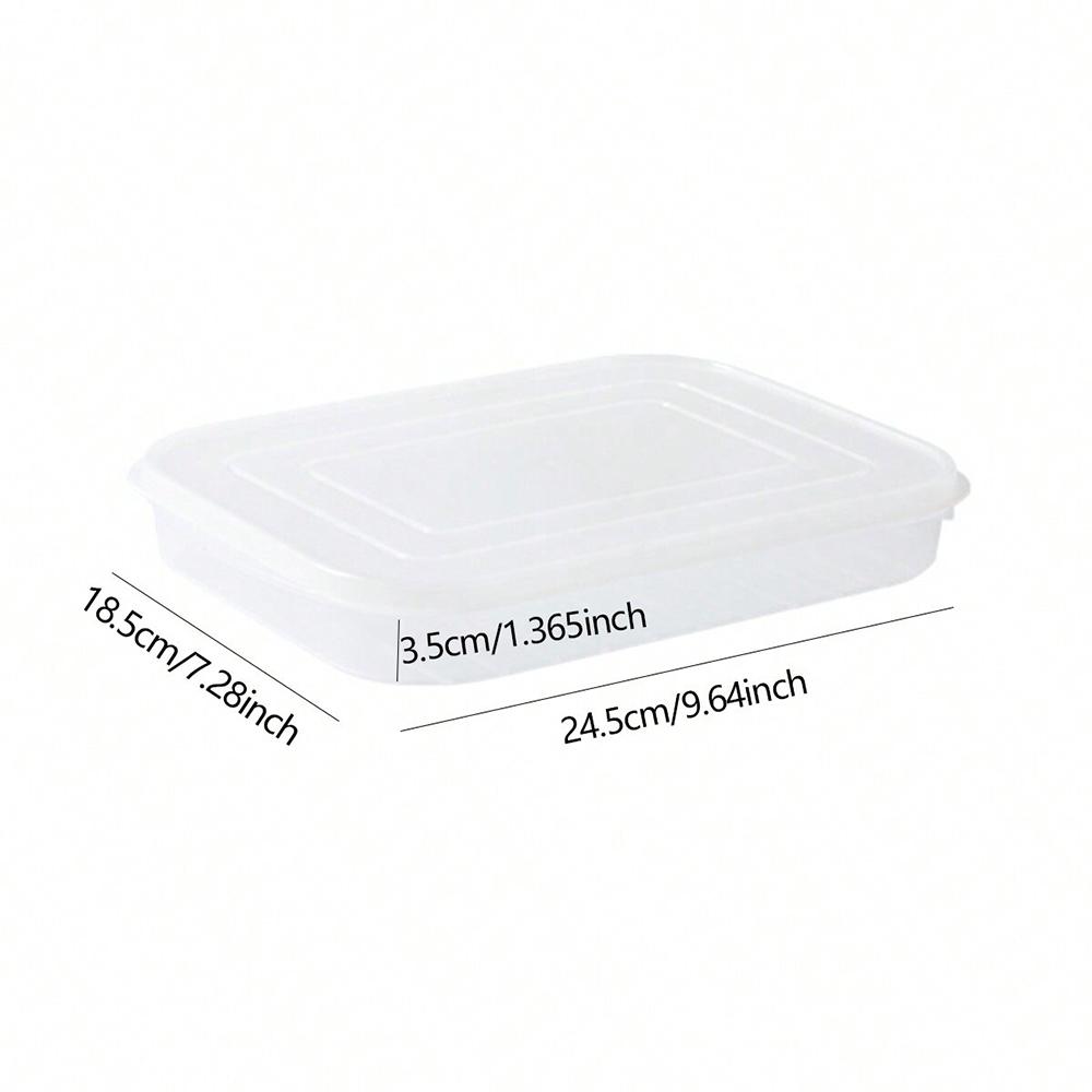 1pc Transparent With cover Grid Refrigerator Large Capacity Storage Box Frozen Meat Compartment Food Sub-packed Kitchen Tools