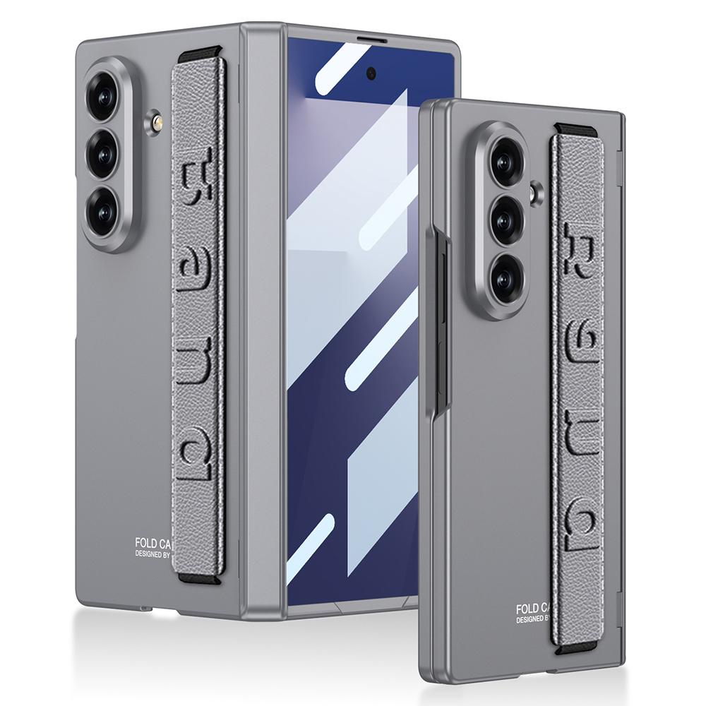 GKK For Samsung Galaxy Z Fold7 5G Case with Strap/Hinge Protection PC+Tempered Glass Phone Cover
