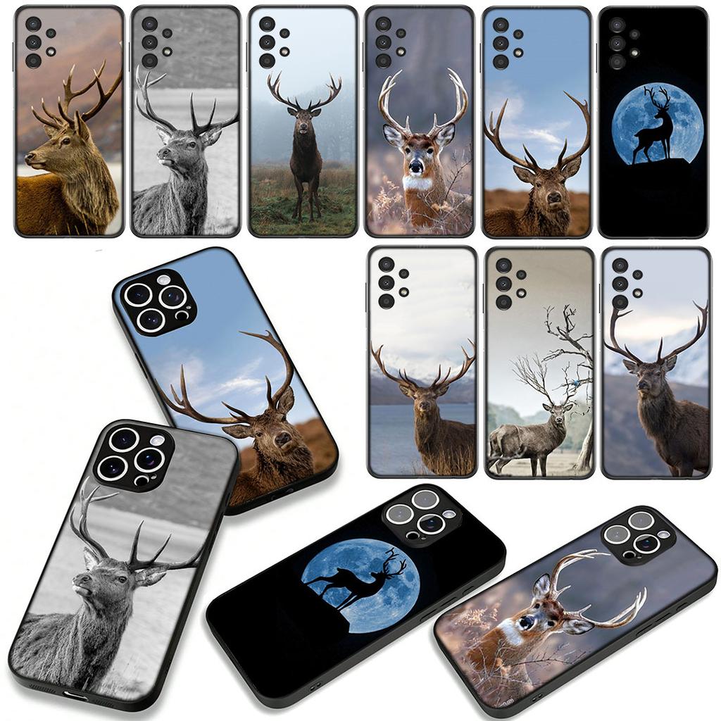 Deer Hunting Phone Cover Case for Apple iPhone 16 15 14 Plus 13 12 Mini 17 Pro Max + 16E Air 16+ ProMax Casing
