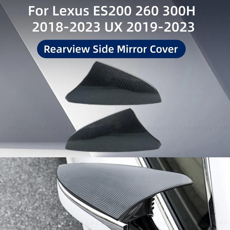 Auto-Rückspiegelabdeckung Ochsenhorn Seitenrückspiegelgehäuse ABS Passend für Lexus ES200 260 300H 2018- UX - Zubehör