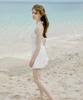 LETTER FROM MOON Bella Lace Punching Halterneck Dress (White)