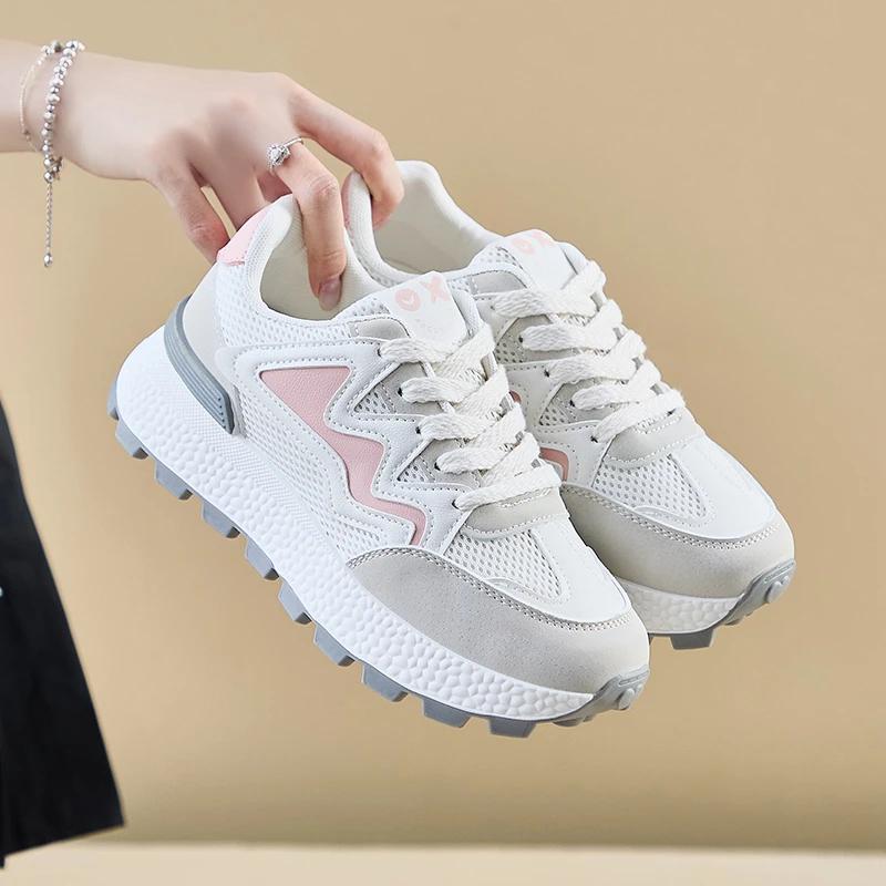 Tenis Feminino New Women Tennis Shoes Fashion Platform Sneakers Women Breathable Lace-up Casual Sports Shoes Woman Jogging Shoes