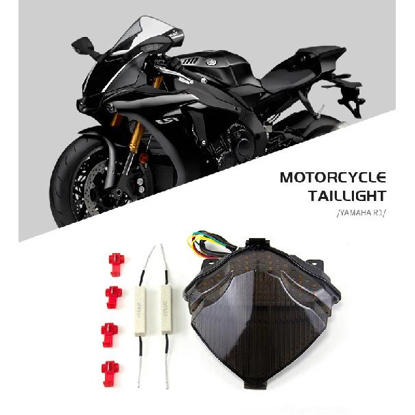 Motorcycle LED Retrofit Taillight Rear Turn Signal Tail Stop Light Lamps Integrated For Yamaha YZF1000 YZF R1 2004-2006