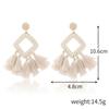 Bohemia Trend Bamboo Rattan Hand-woven Dangle Earrings for Women Creativity Charm Summer Beach Dangle Jewelry Holiday Accessory