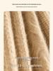 2025 Autumn/Winter Women's Cashmere Slim Fit Cable Knit Sweater - Thick Half-High Collar, Solid Color Base Layer
